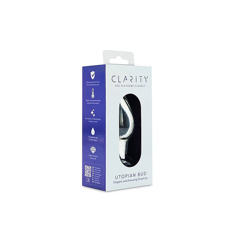 Creative Conceptions Clarity Utopian Bud Glass Butt Plug