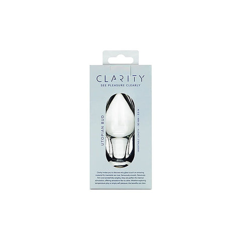 Creative Conceptions Clarity Utopian Bud Glass Butt Plug