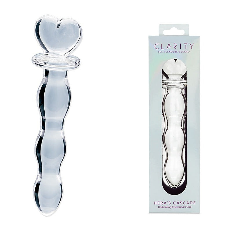 Clarity Heras Cascade Glass Dildo By Creative Conceptions - Glass Sex Toys