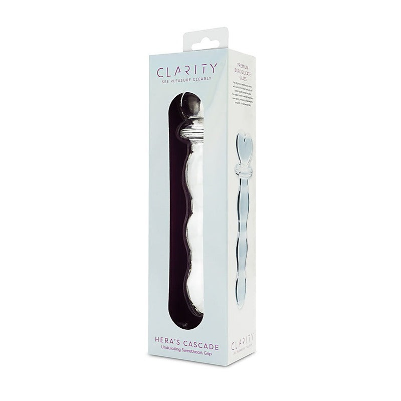 Clarity Heras Cascade Glass Dildo By Creative Conceptions - Glass Sex Toys