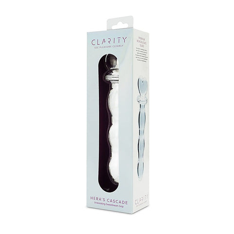 Clarity Heras Cascade Glass Dildo By Creative Conceptions - Glass Sex Toys