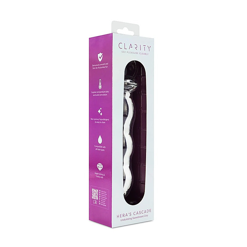 Clarity Heras Cascade Glass Dildo By Creative Conceptions - Glass Sex Toys