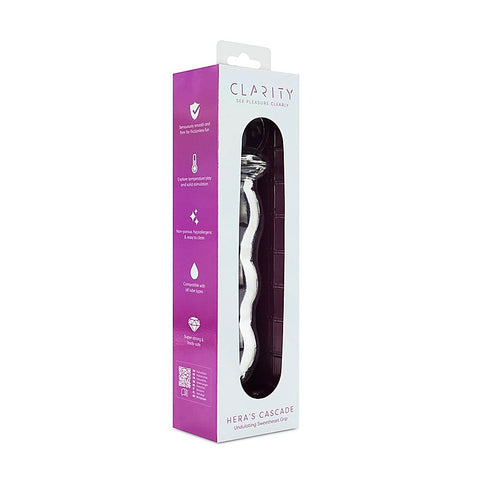 Clarity Heras Cascade Glass Dildo By Creative Conceptions - Glass Sex Toys