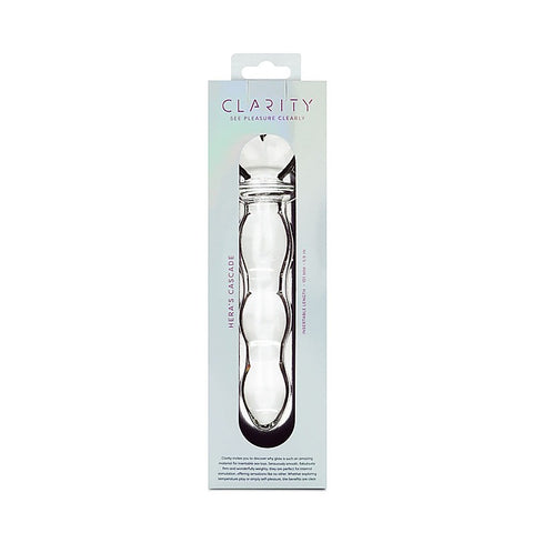 Clarity Heras Cascade Glass Dildo By Creative Conceptions - Glass Sex Toys