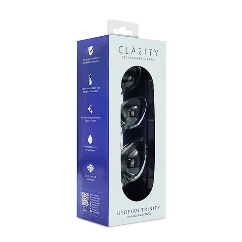 Creative Conceptions Clarity Utopian Trinity Butt Plugs Set