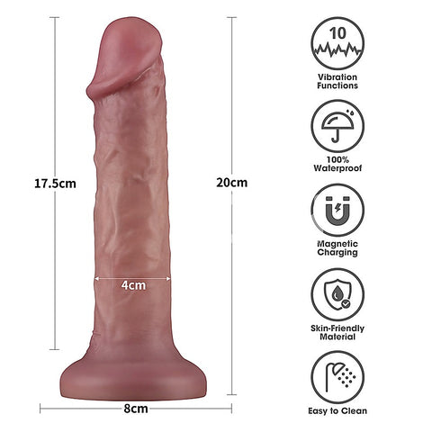 Lovetoy Dual Density Power Cock Vibrating Dong Flesh - Vibrating Dildos