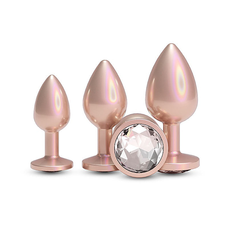 Rear Assets 3 Sizes Metallic Butt Plugs Kit By Ns Novelties - Butt Plugs
