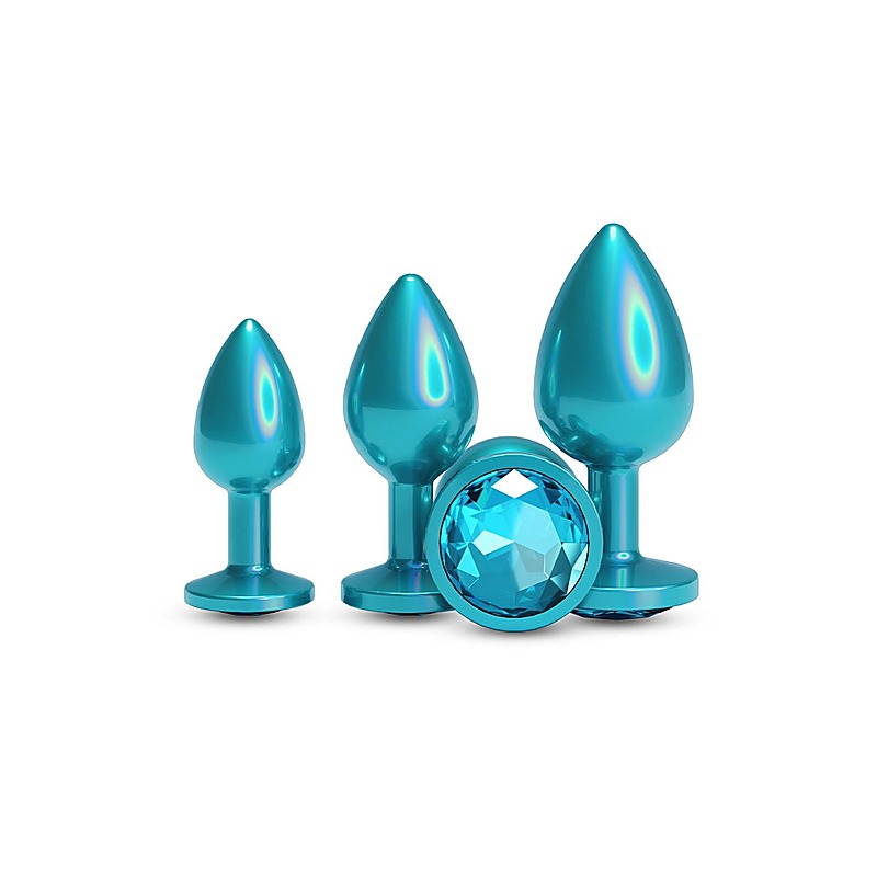 Rear Assets 3 Sizes Metallic Butt Plugs Kit By Ns Novelties - Butt Plugs