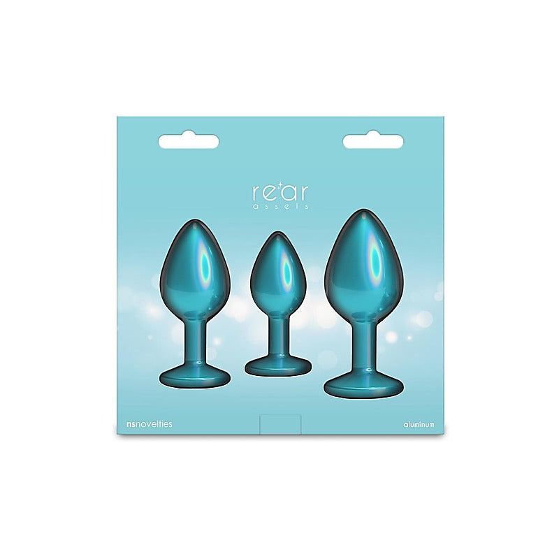 Rear Assets 3 Sizes Metallic Butt Plugs Kit By Ns Novelties - Butt Plugs