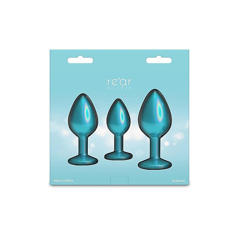 Rear Assets 3 Sizes Metallic Butt Plugs Kit By Ns Novelties - Butt Plugs