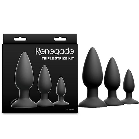 Renegade Triple Strike 3 Sizes Butt Plugs Set - Butt Plugs
