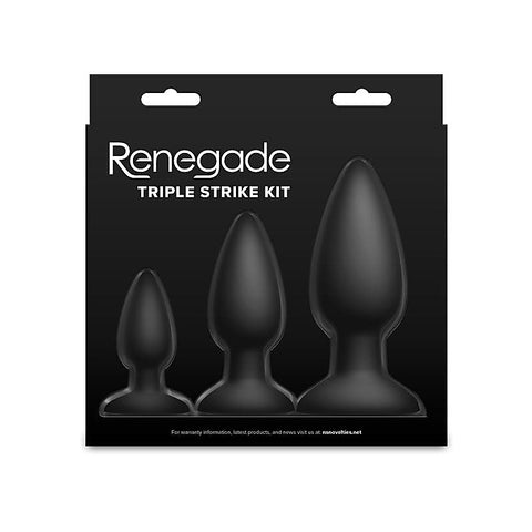 Renegade Triple Strike 3 Sizes Butt Plugs Set - Butt Plugs