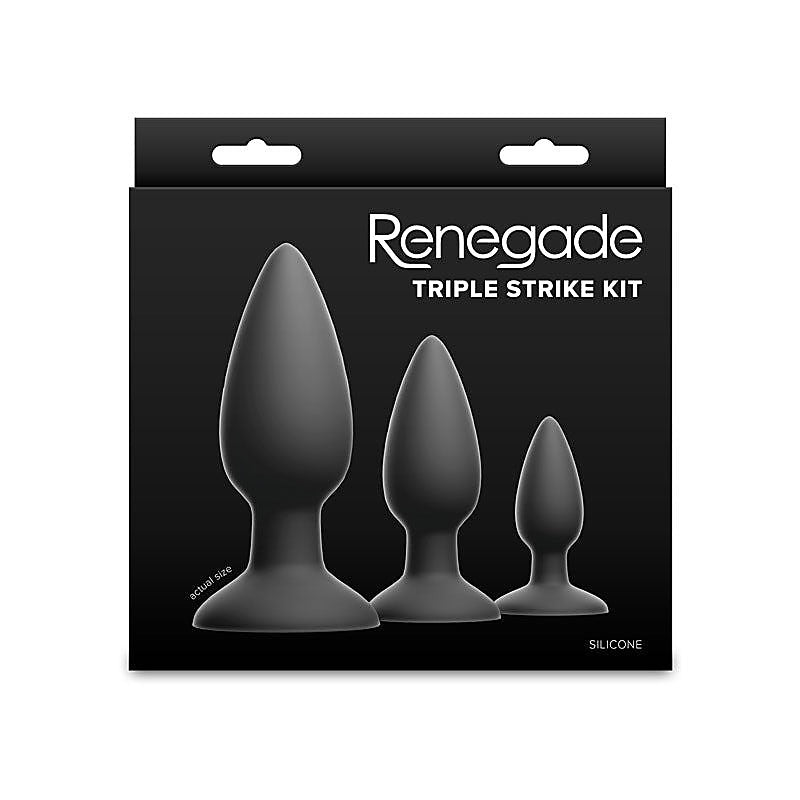 Renegade Triple Strike 3 Sizes Butt Plugs Set - Butt Plugs