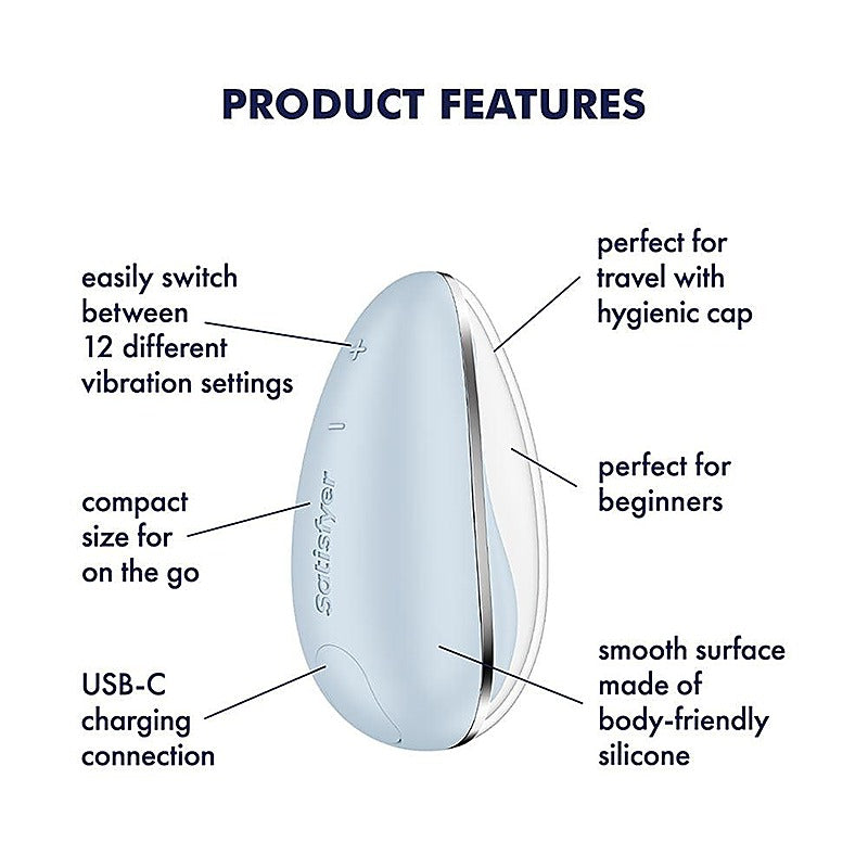 Drop To Go Usb Rechargeable Clitoral Stimulator By Satisfyer - Clit Ticklers and Pulsators