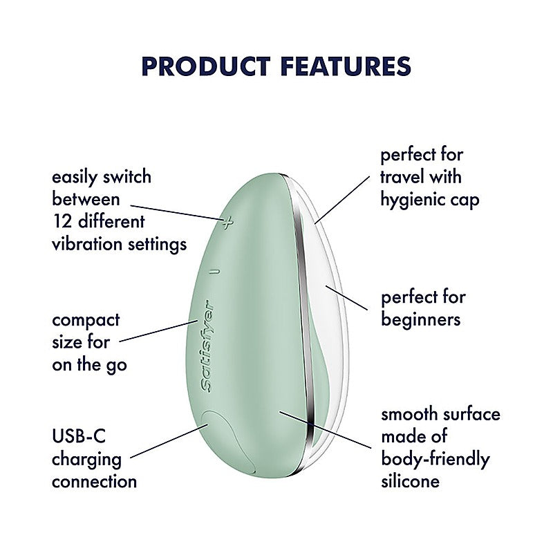 Drop To Go Usb Rechargeable Clitoral Stimulator By Satisfyer - Clit Ticklers and Pulsators