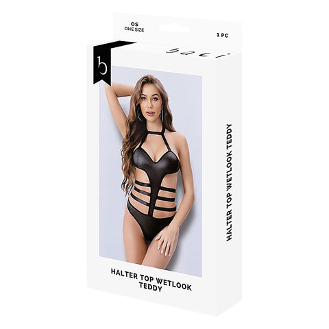 Baci Wl Halter Top Wetlook Teddy By Xgen - Her Fetish