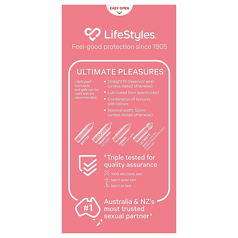 Lifestyles Ultimate Pleasures Condoms By Ansell - Condoms