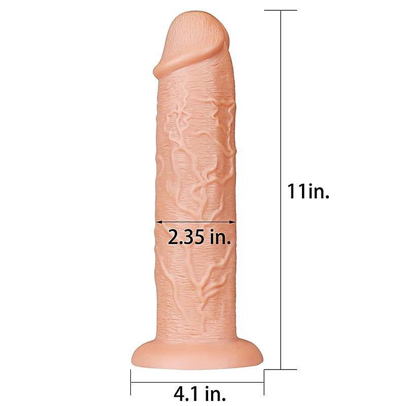 King Size High Quality 11 Inch Realistic Dildo By Lovetoy - Realistic Dildos