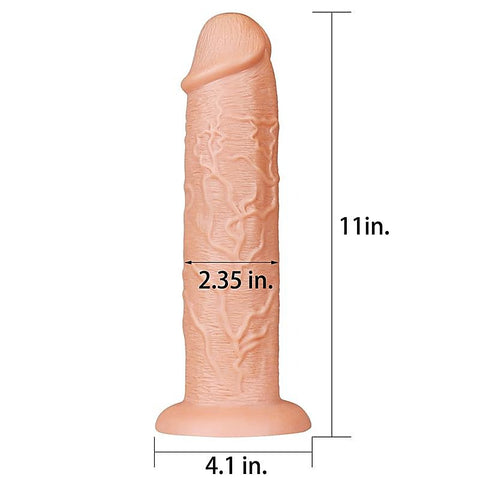 King Size High Quality 11 Inch Realistic Dildo By Lovetoy - Realistic Dildos