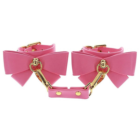 Scala Vegan PU Leather BDSM Play Wrist Cuffs - Cuffs And Restraints