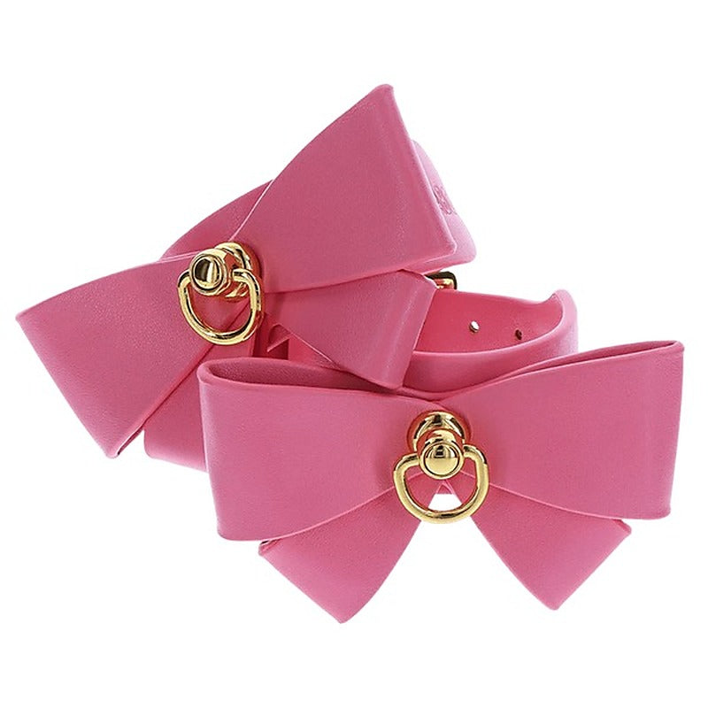 Vegan Pu Leather Bdsm Play Wrist Cuffs By Scala - Cuffs And Restraints