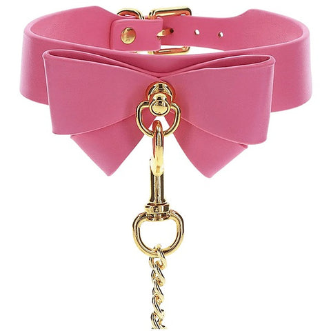 Taboom Pu Leather Fetish Collar And Leash By Scala - Collars and Leads