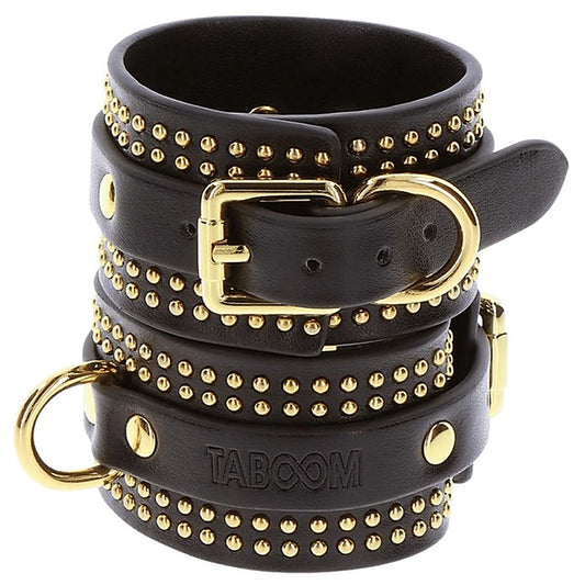 Scala Taboom BDSM Play Studded Wrist Cuffs Set - Cuffs And Restraints