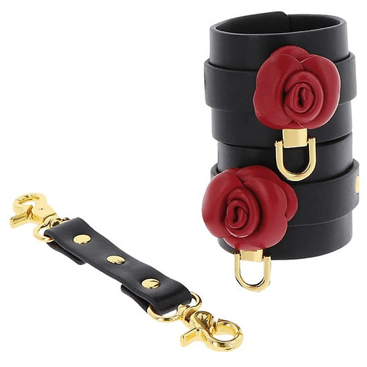 Scala TABOOM Wild Roses Bondage Wrist Cuffs Set - Cuffs And Restraints