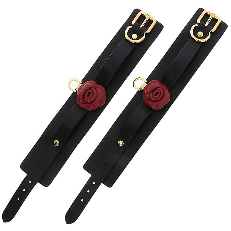 Scala TABOOM Wild Roses Bondage Wrist Cuffs Set - Cuffs And Restraints