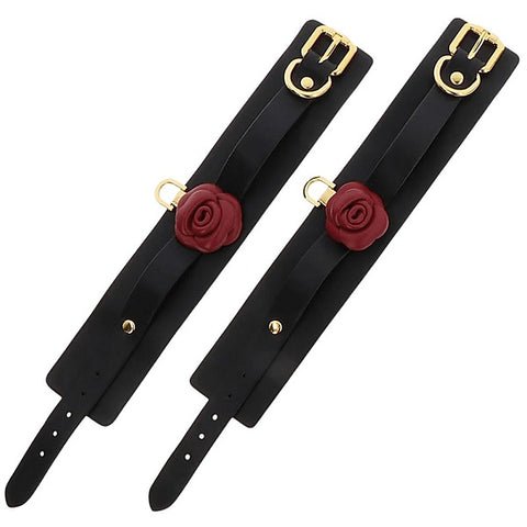 Scala TABOOM Wild Roses Bondage Wrist Cuffs Set - Cuffs And Restraints