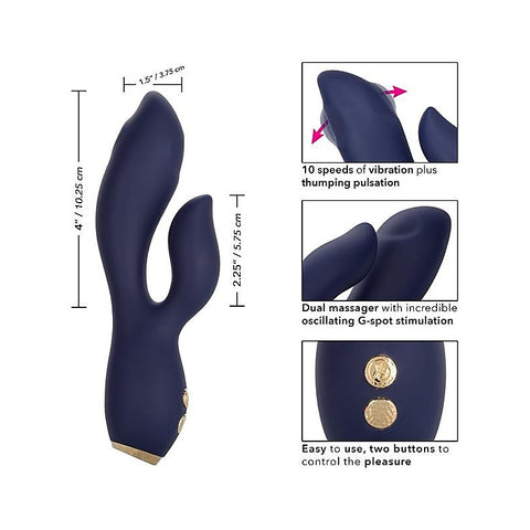 California Exotic Chic Blossom Thumping Rabbit Vibrator - Rabbit Vibrators