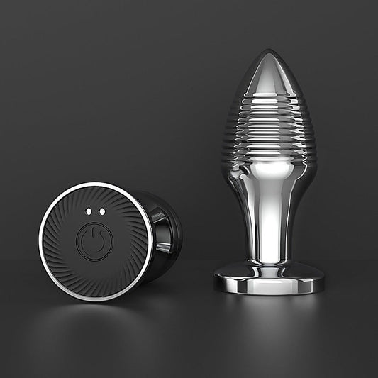 BDStyle Rechargable Remote Controlled Vibrating Steel Butt Plug - Butt Plugs