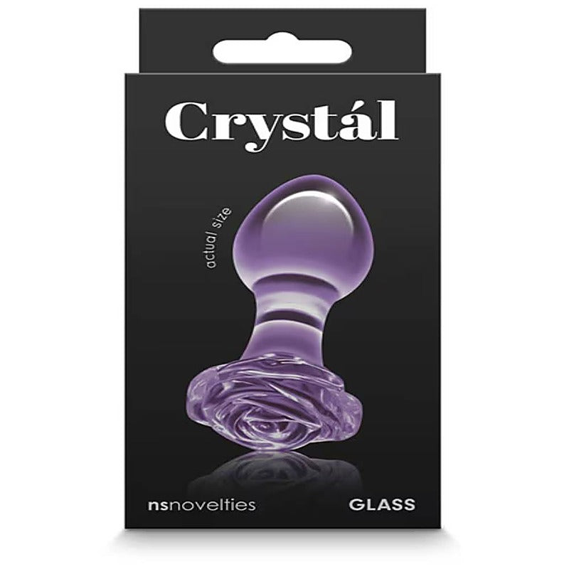 NS Novelties Crystal Rose Glass Anal Plug - Butt Plugs