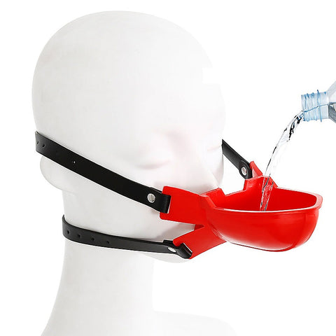 BDStyle Cup Uro Pissotiere BDSM Play Mouth Gag - Bondage Gags and Bits