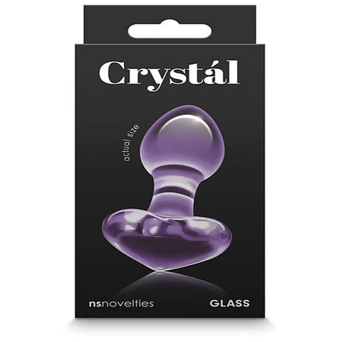 NS Novelties Crystal Heart Glass Butt Plug - Butt Plugs
