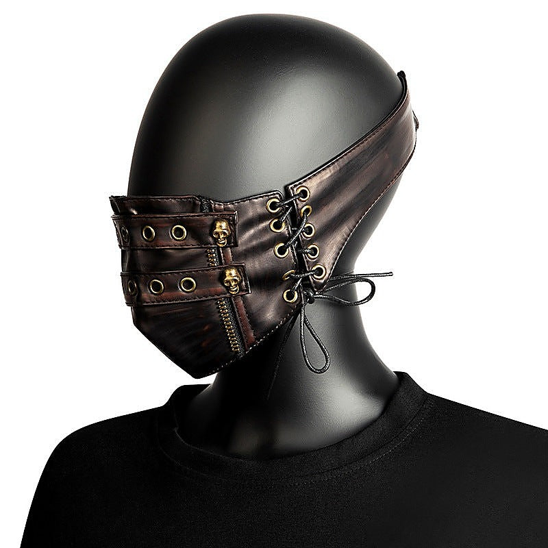 Steampunk Strappy Skull Splice Mask By Bdstyle - Masks And Blindfolds