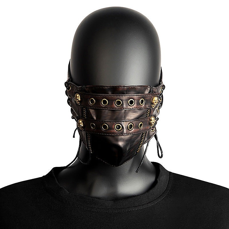 Steampunk Strappy Skull Splice Mask By Bdstyle - Masks And Blindfolds