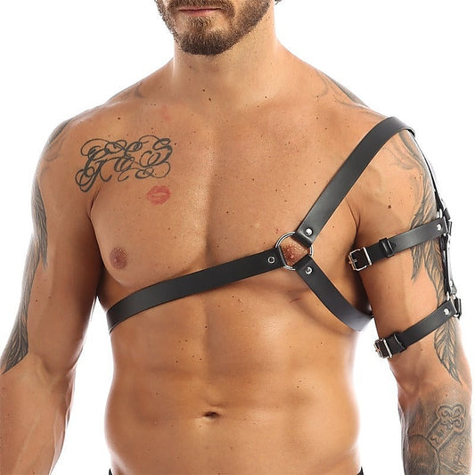 BDStyle One Shoulder Strap Body Chest Half Harness Belt