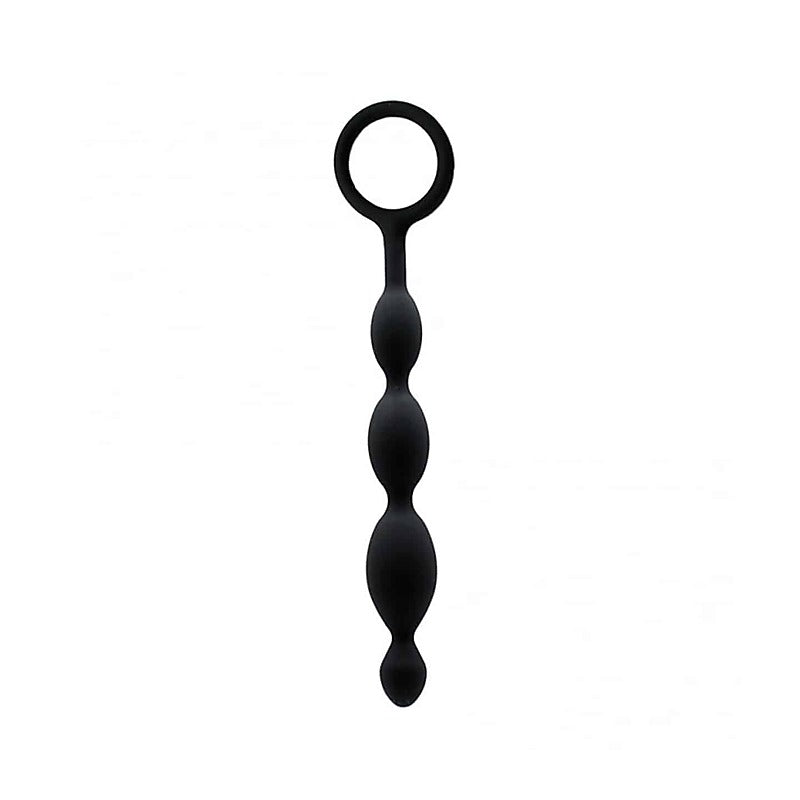 Silicone Anal Beads With Ring Pull By Love In Leather - Anal Beads and Balls