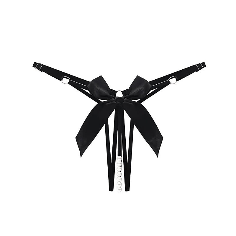 Mens Crotchless Pearl Panties by Love In Leather - Mens Briefs And Boxers