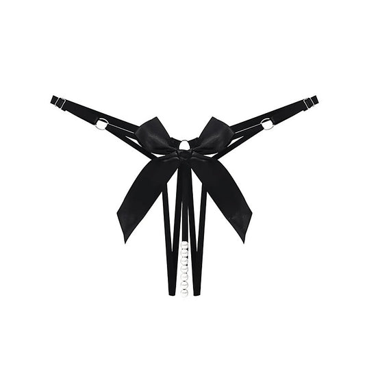 Mens Crotchless Pearl Panties by Love In Leather - Mens Briefs And Boxers