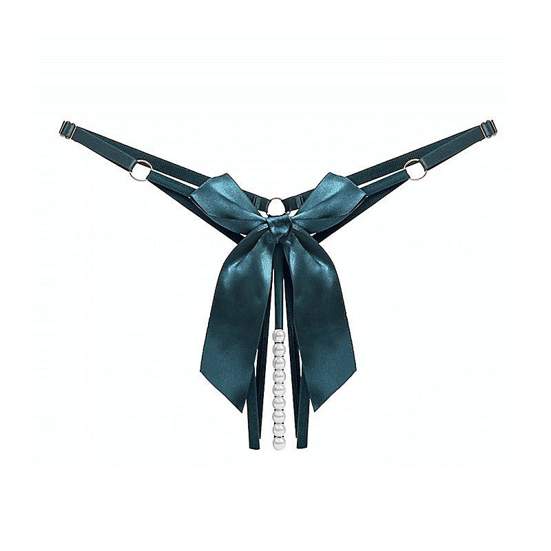 Mens Crotchless Pearl Panties by Love In Leather - Mens Briefs And Boxers