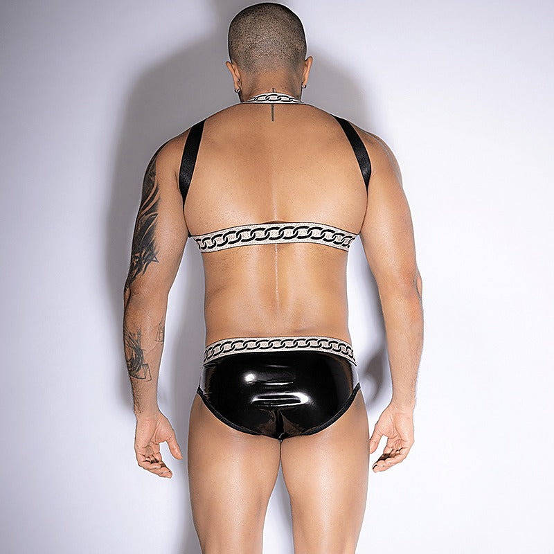 Sexy Extreme Two Piece Men'S Bodysuit By Love In Leather - His Fetish
