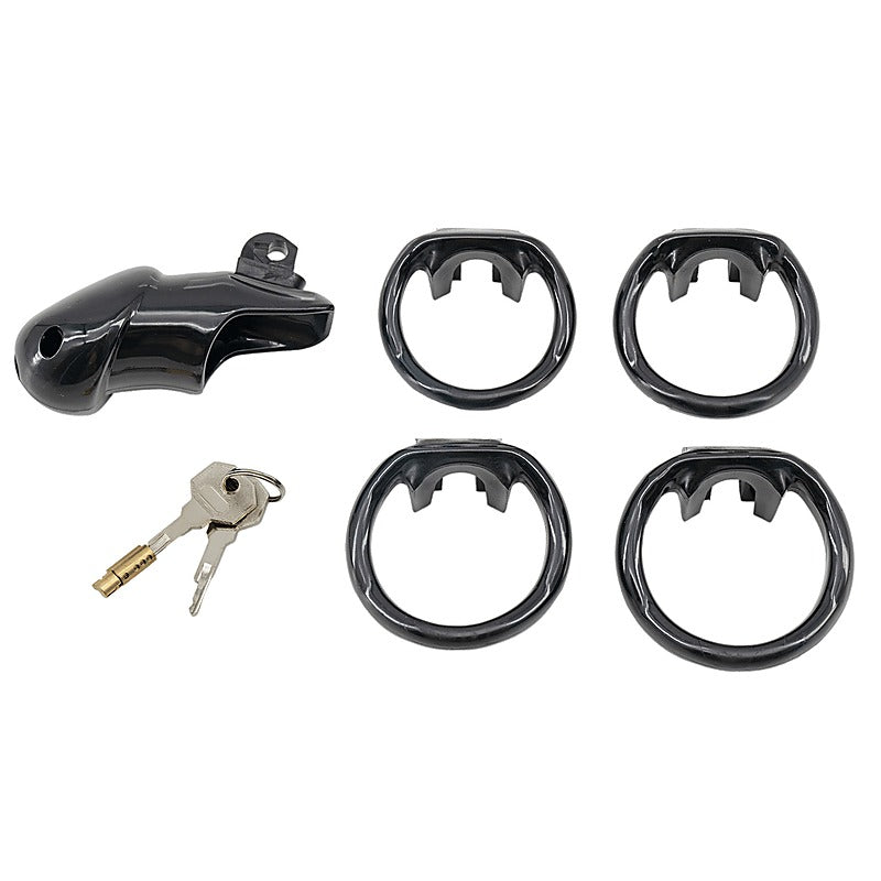 Resin Male Chastity Cage Black By Love In Leather - Male Chastity