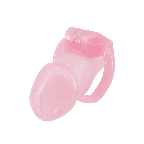 Resin Male Chastity Cock Cage Pink By Love In Leather - Male Chastity