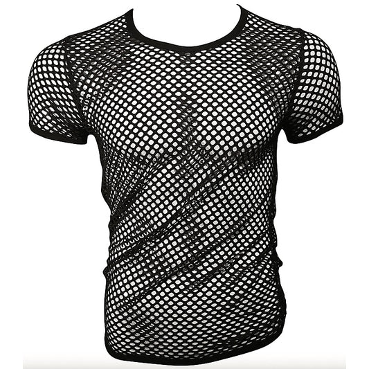 Men'S Mesh Shirt With Black Binding By Love In Leather - His Fetish