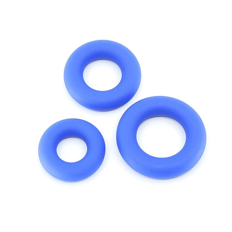 3 Piece Silicone Fat Boy Cock Ring by Love In Leather - Cock Ring Sets