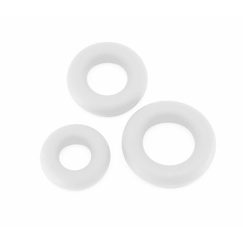 3 Piece Silicone Fat Boy Cock Ring by Love In Leather - Cock Ring Sets