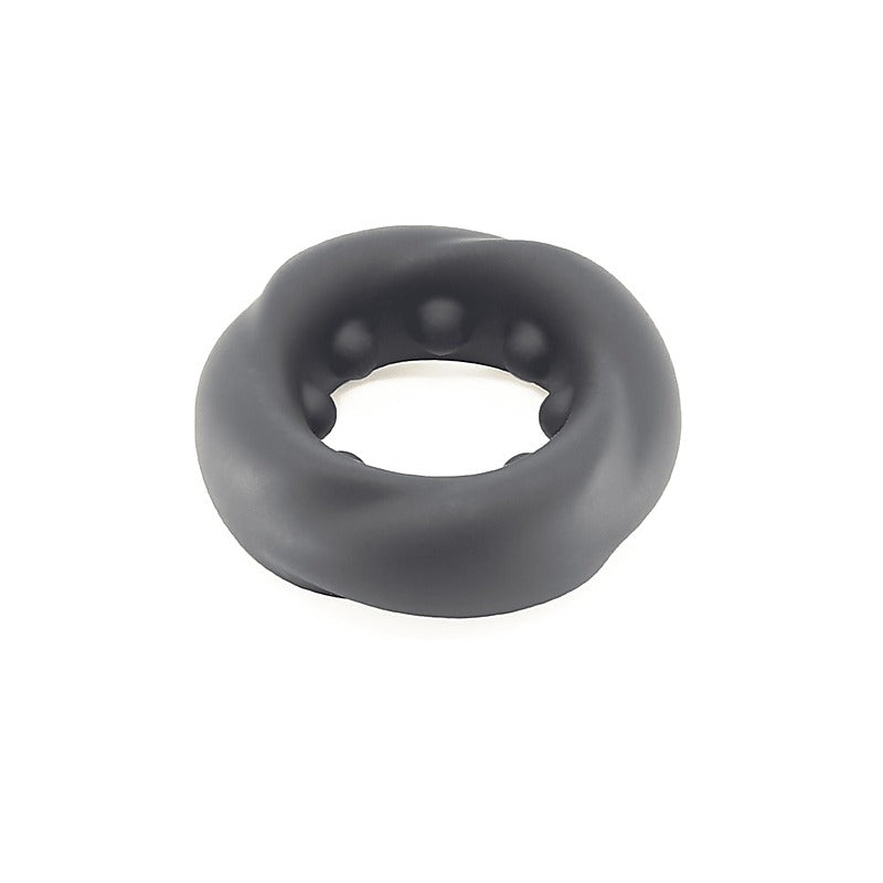 Mens Silicone Twisted O-Ring by Love In Leather - Stretchy Cock Rings
