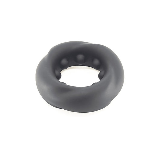 Mens Silicone Twisted O-Ring by Love In Leather - Stretchy Cock Rings